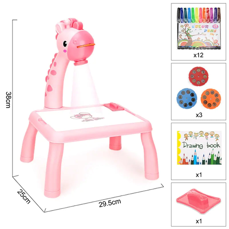 Children Led Projector Painting Art Drawing Table