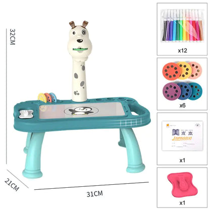 Children Led Projector Painting Art Drawing Table