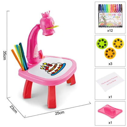 Children Led Projector Painting Art Drawing Table