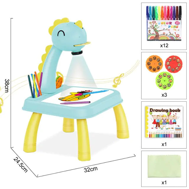 Children Led Projector Painting Art Drawing Table